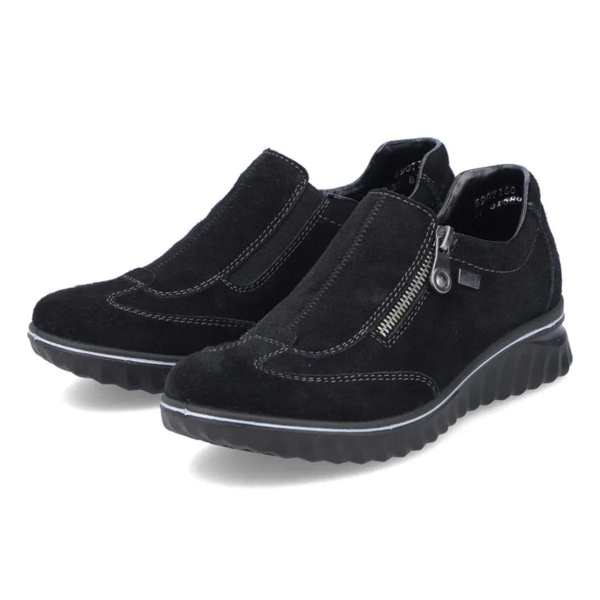 Rieker Women's 59071-00 Eugenia Black Nubuck Waterproof