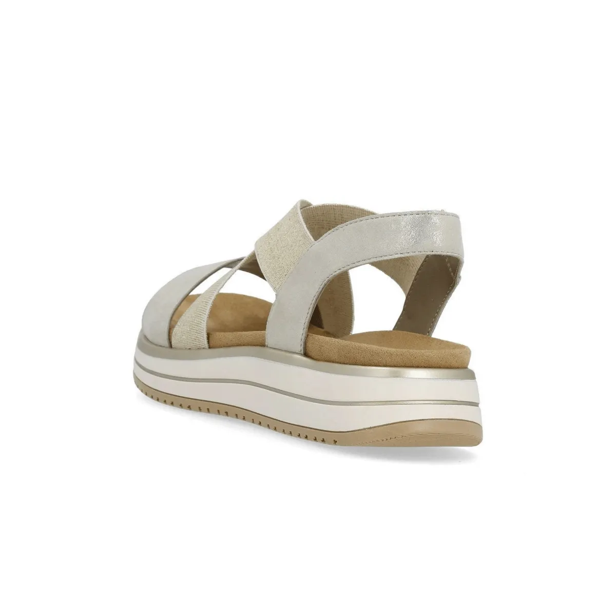 Rieker Women's D1J50-90 Jocelyn Shell/Beige/Gold