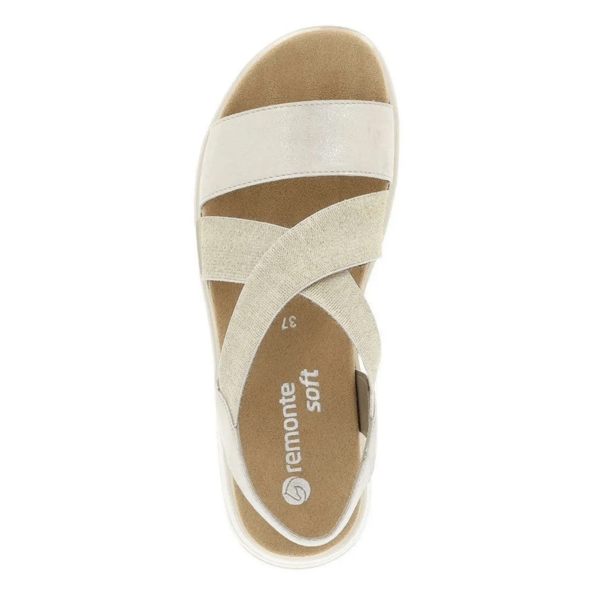 Rieker Women's D1J50-90 Jocelyn Shell/Beige/Gold