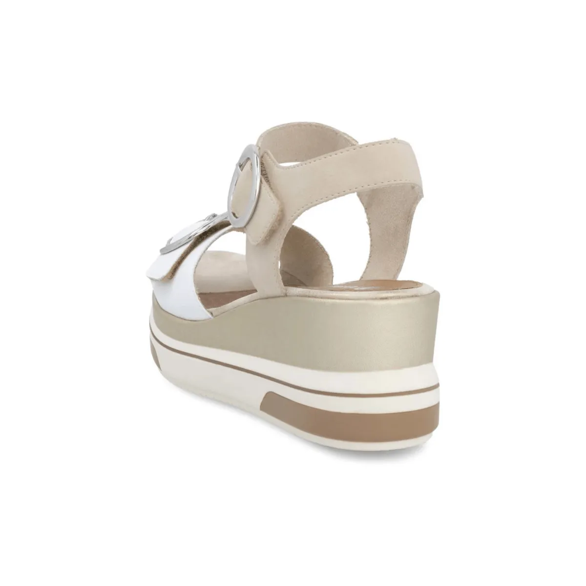 Rieker Women's D1P54-80 Sabine White/Pearl Leather