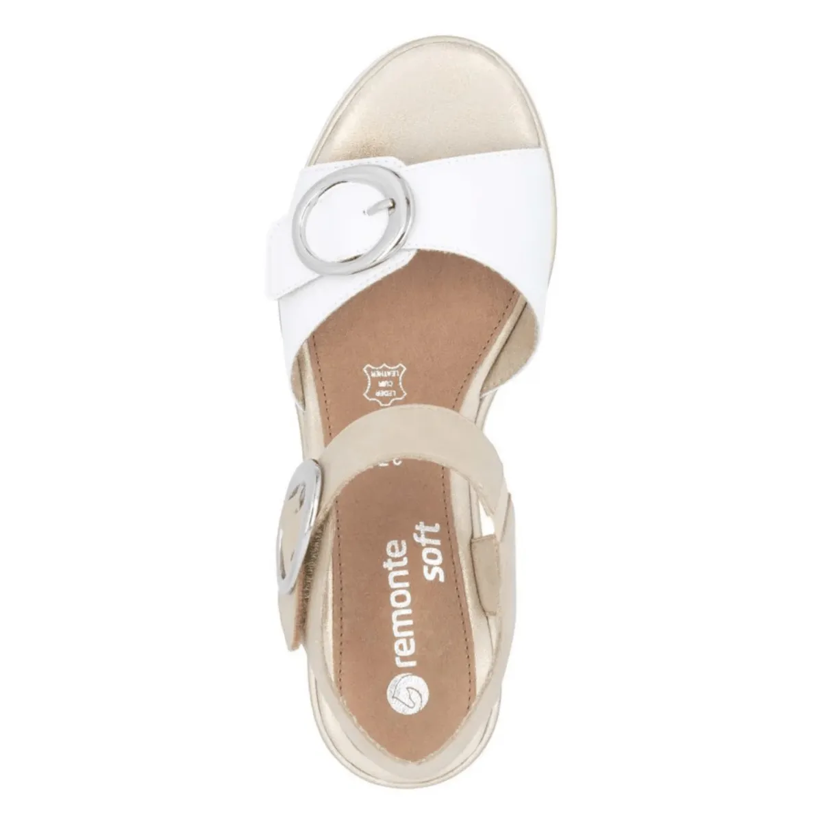 Rieker Women's D1P54-80 Sabine White/Pearl Leather