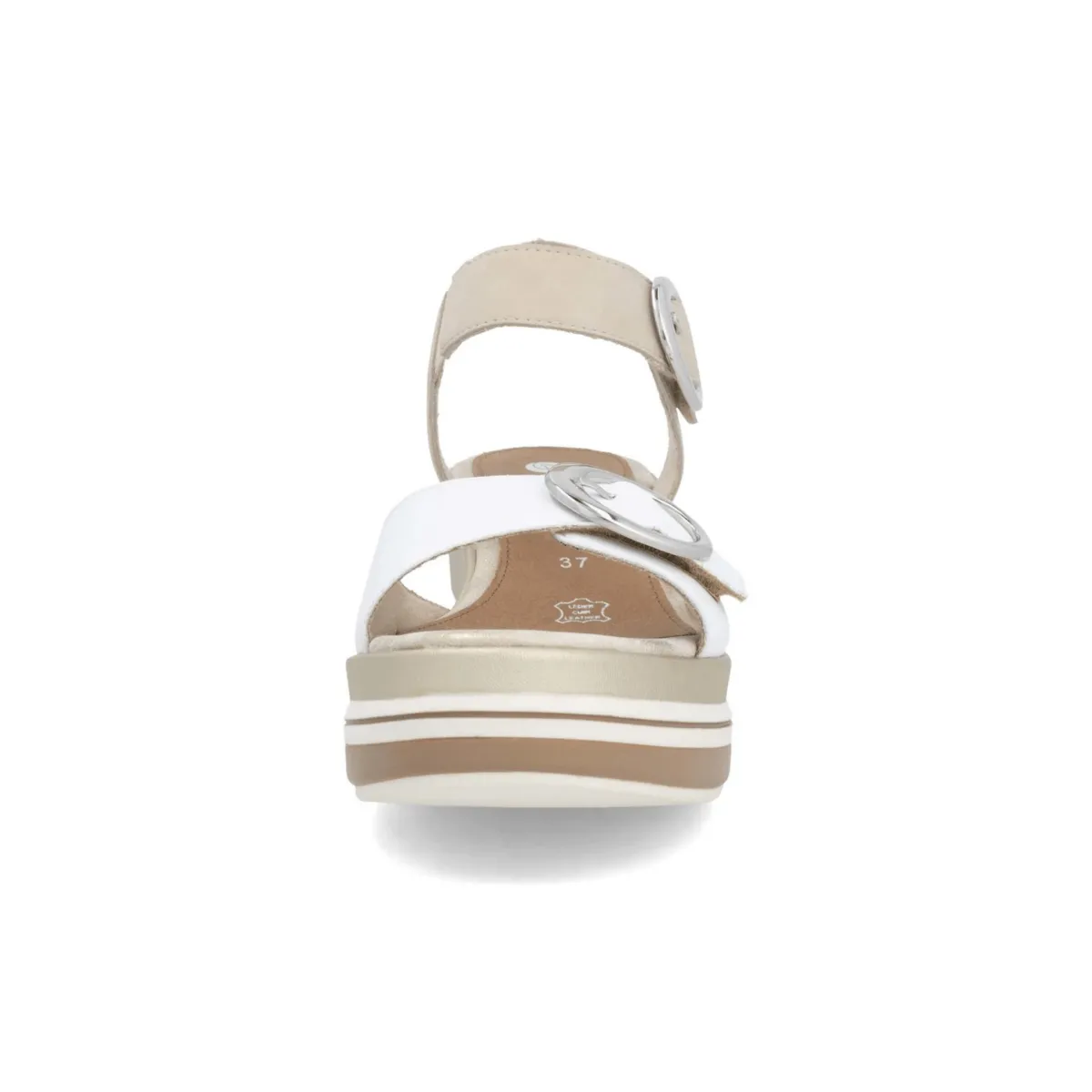Rieker Women's D1P54-80 Sabine White/Pearl Leather