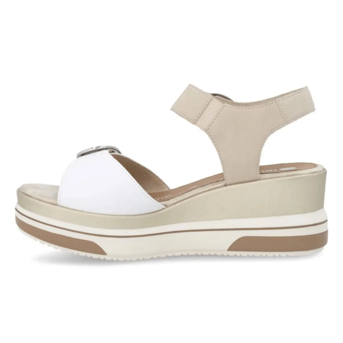 Rieker Women's D1P54-80 Sabine White/Pearl Leather
