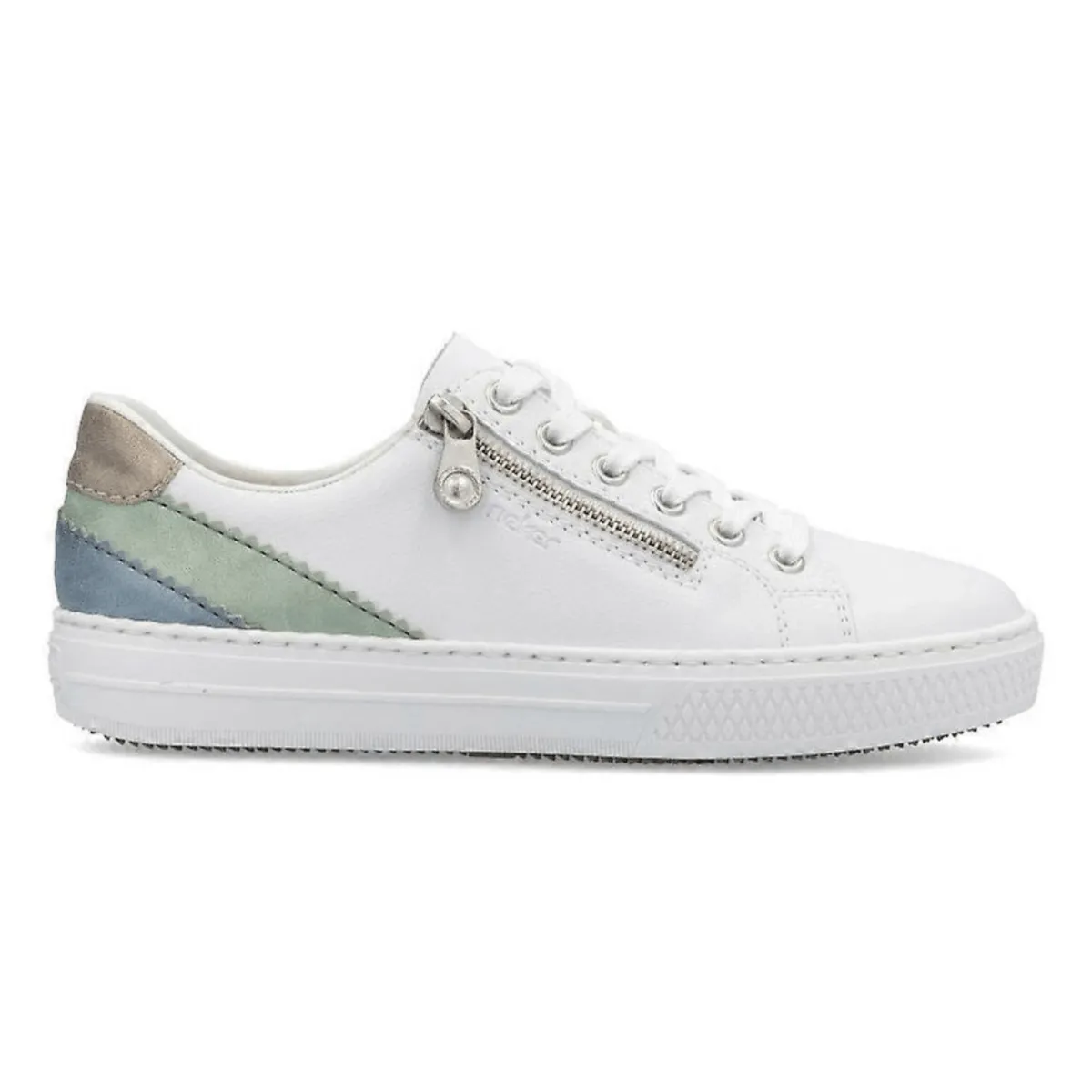 Rieker Women's L5900-80 Enya White/Mint/Blue/Pearl