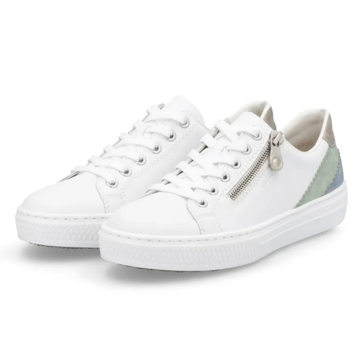 Rieker Women's L5900-80 Enya White/Mint/Blue/Pearl