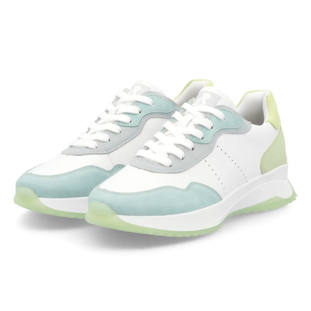 Rieker Women's W1308-81 Dhara Lagoon/White/Blue/Light Mint/Lime