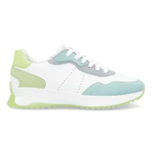 Rieker Women's W1308-81 Dhara Lagoon/White/Blue/Light Mint/Lime