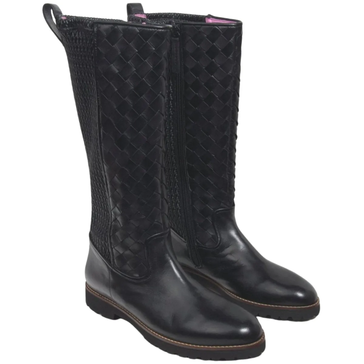 Robert Zur Women's Blair Black Woven Leather