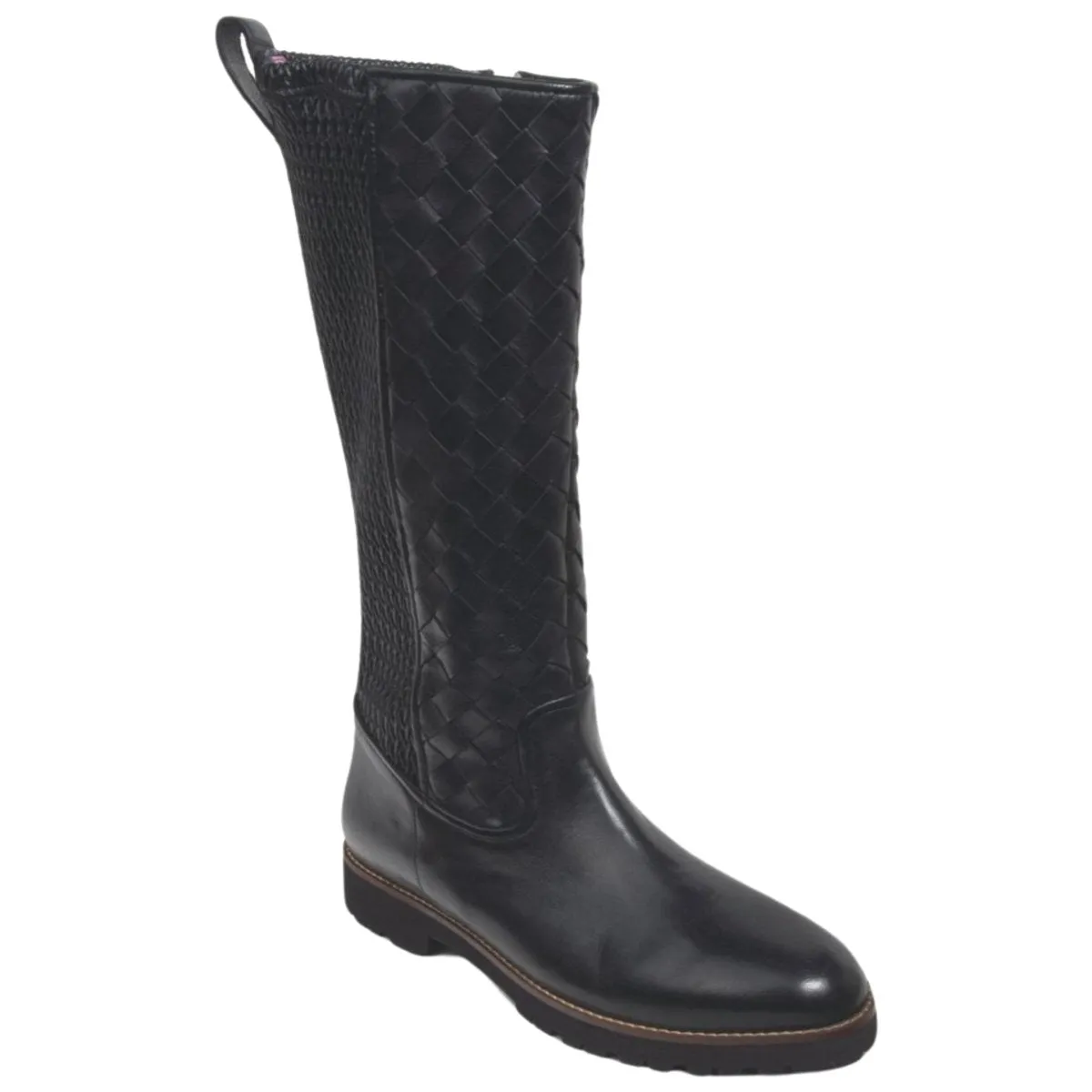 Robert Zur Women's Blair Black Woven Leather