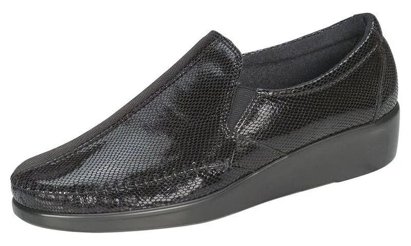 SAS Women's Dream Black Snake Leather