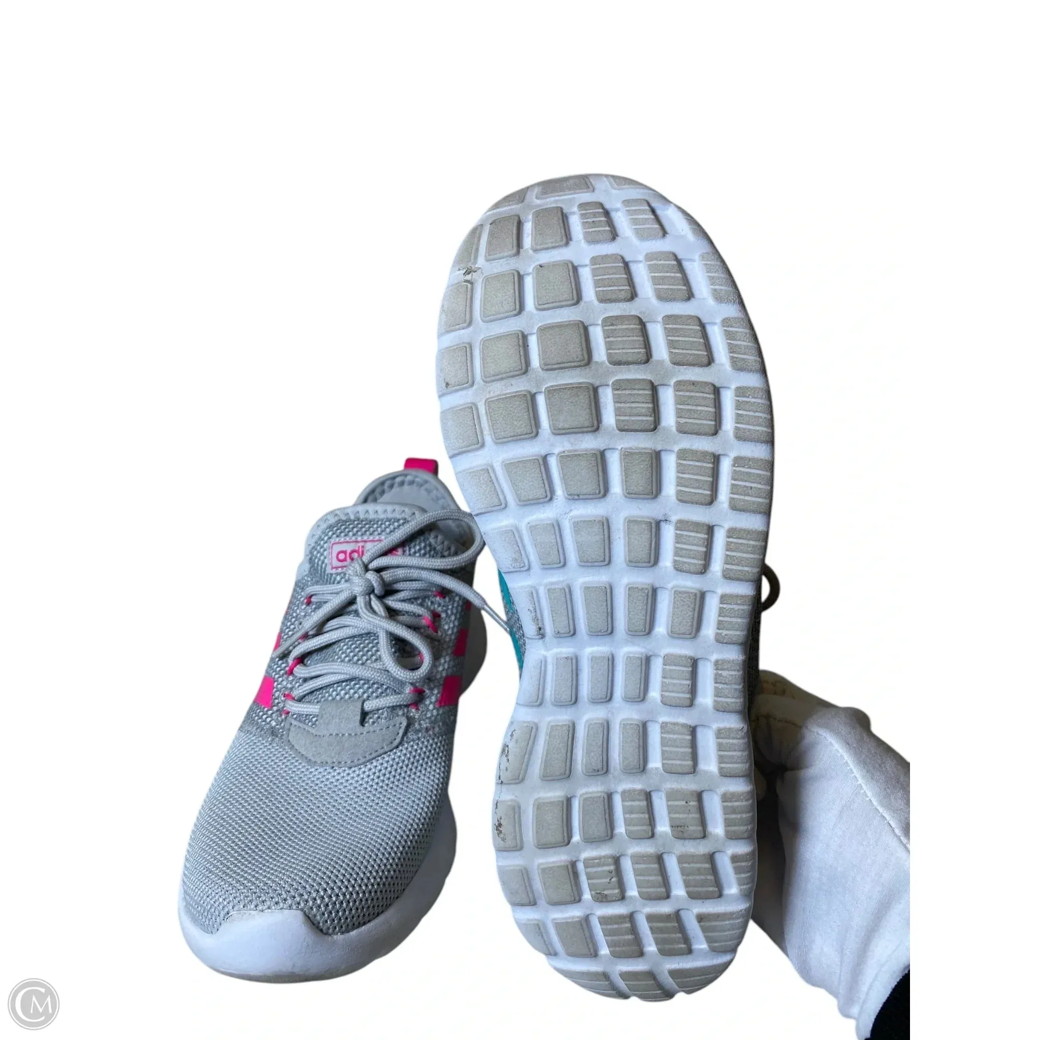 Shoes Athletic By Adidas In Grey & Pink, Size: 9