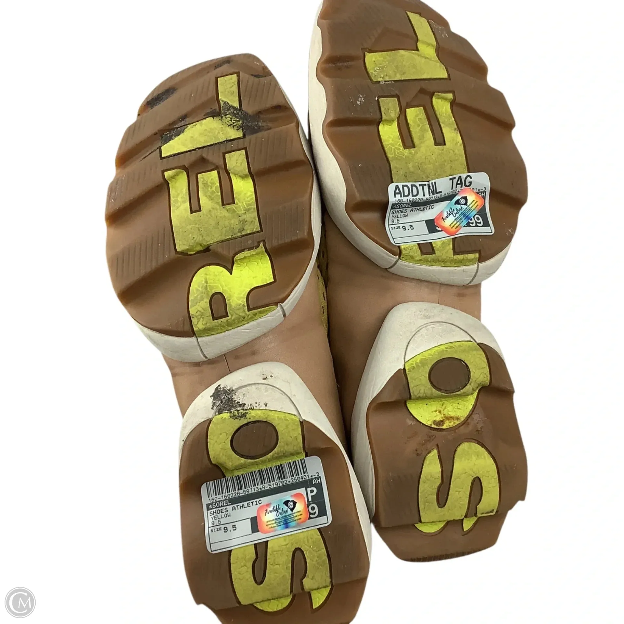 Shoes Athletic By Sorel In Yellow, Size: 9.5