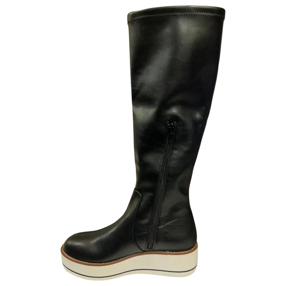 Silent D Women's Nadia Smooth Stretch Flatform Black