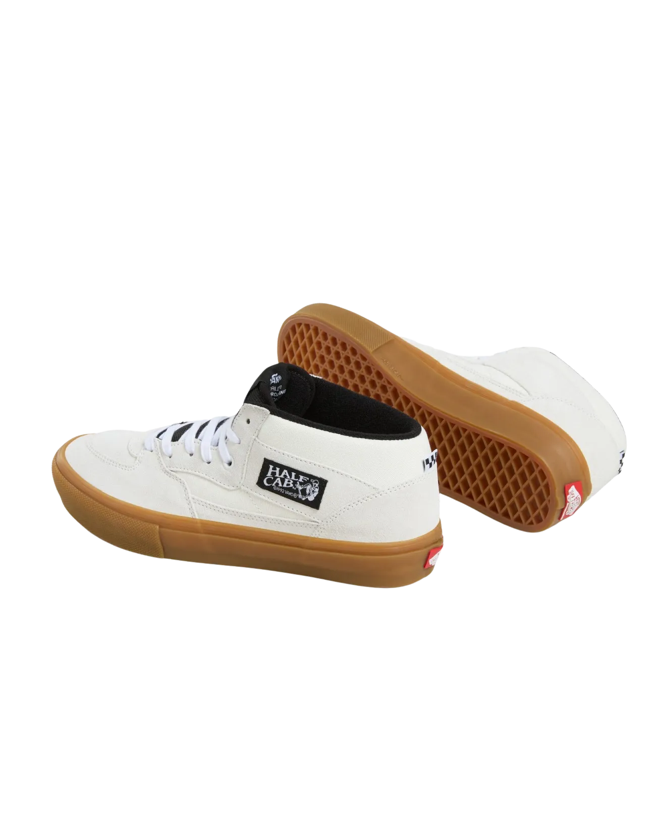 Skate Half Cab Shoes in Antique White & Gum