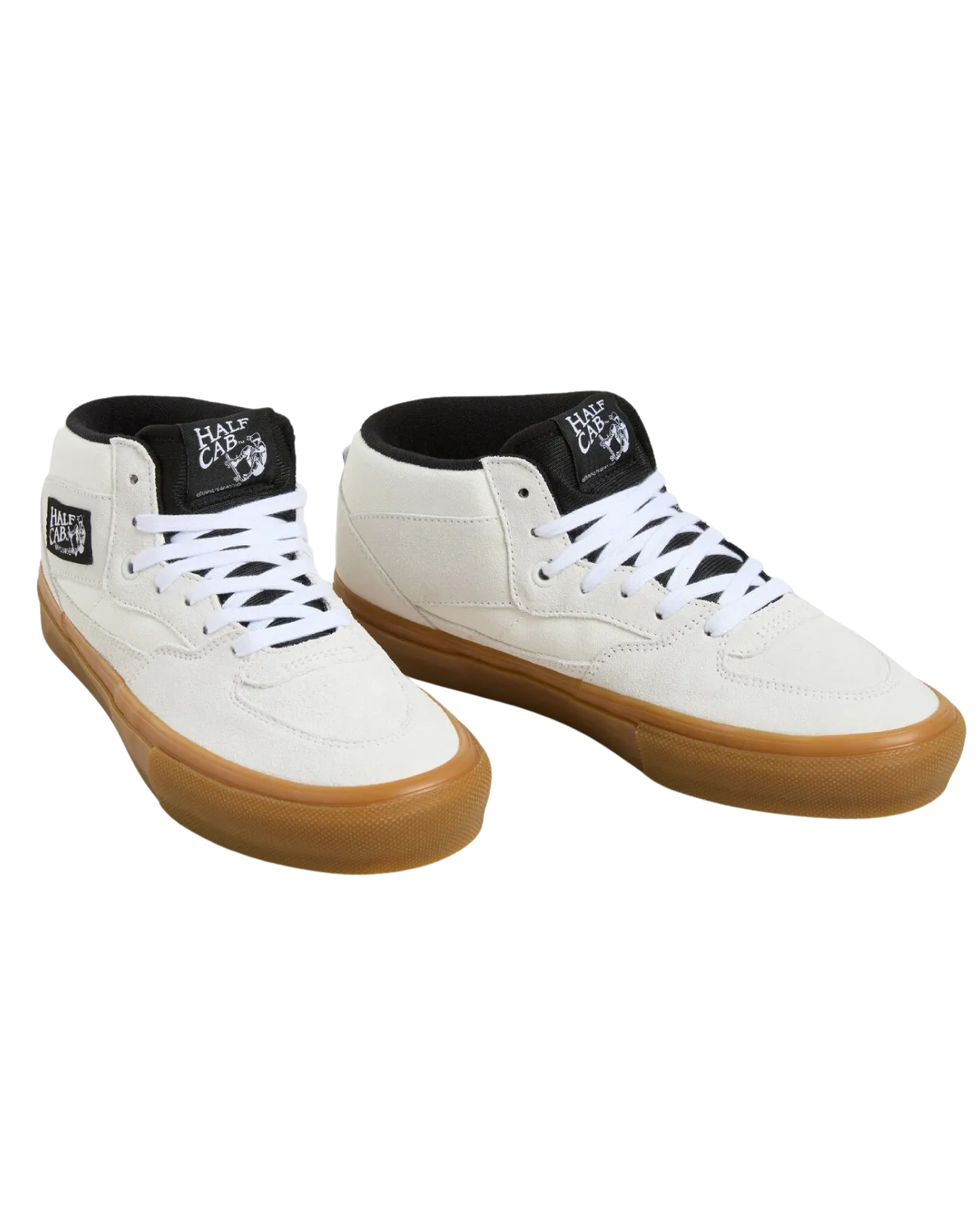 Skate Half Cab Shoes in Antique White & Gum