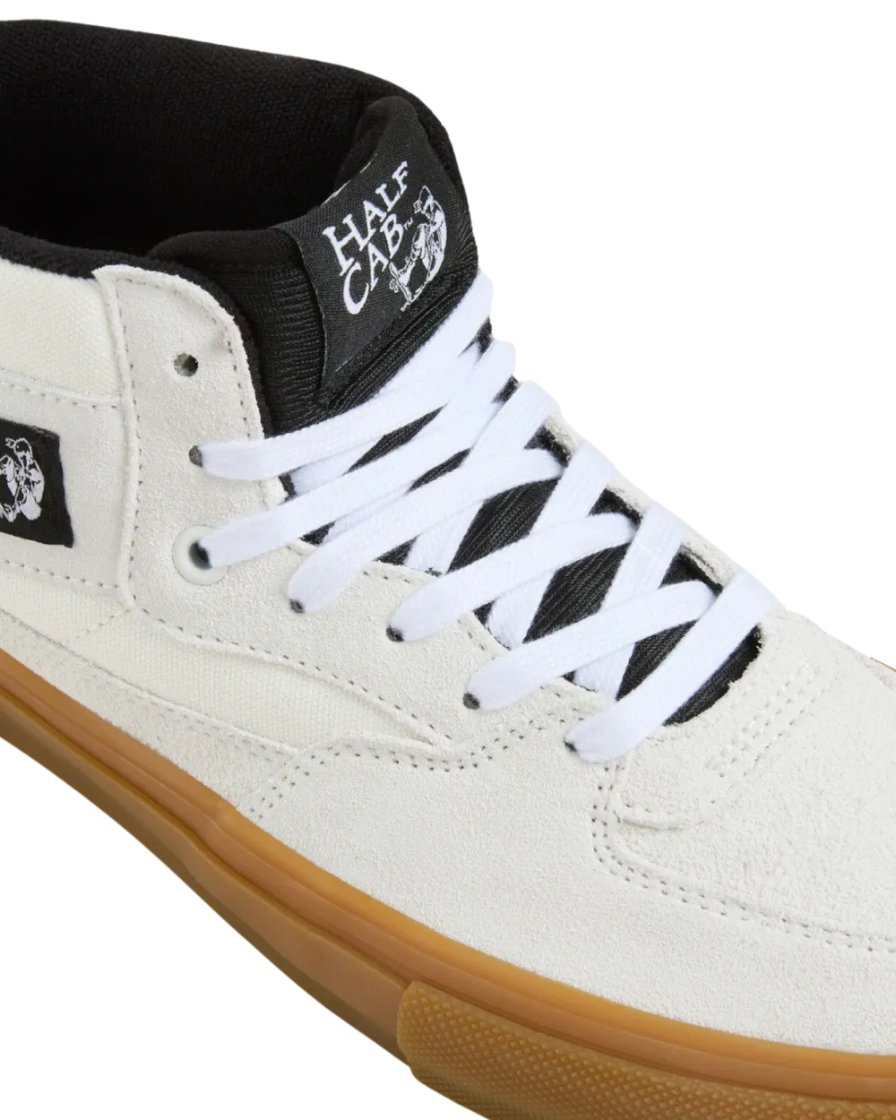 Skate Half Cab Shoes in Antique White & Gum