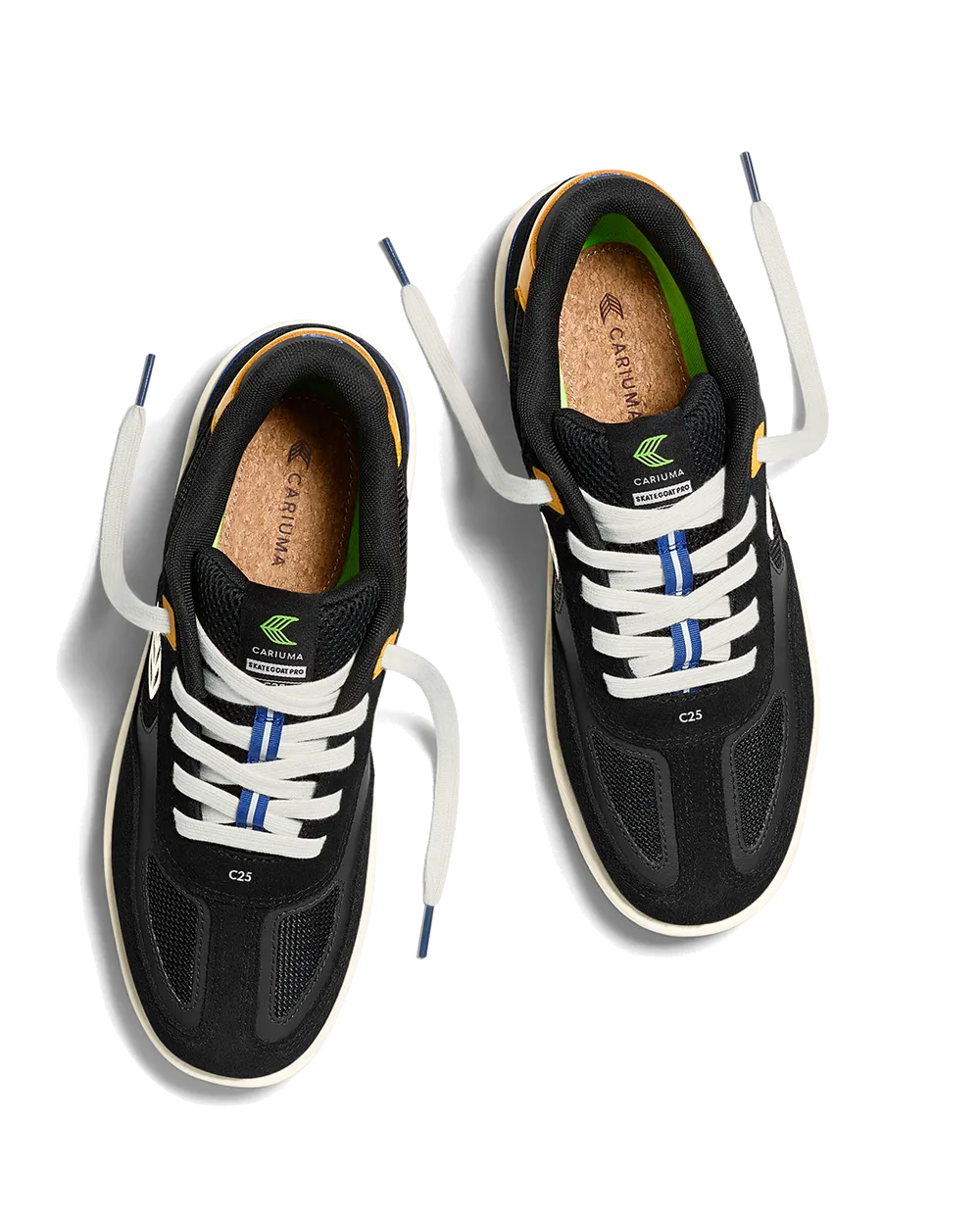 Skategoat C25 Shoes in Black, Yellow & Ivory