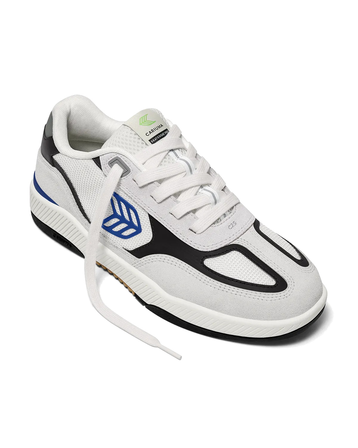 Skategoat C25 Shoes in Smoke White, Black & Blue