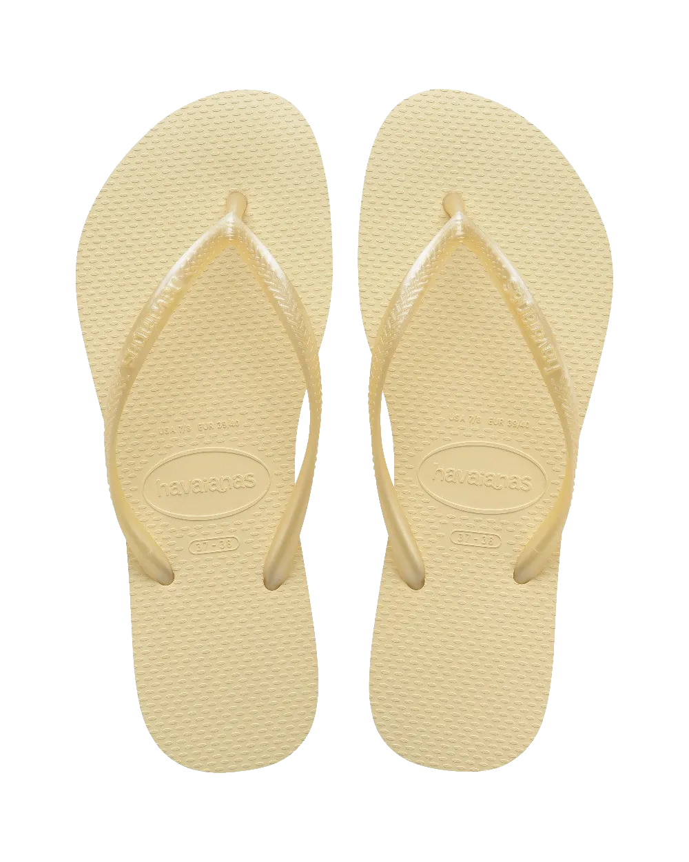 Slim Flip Flops in Buttercream