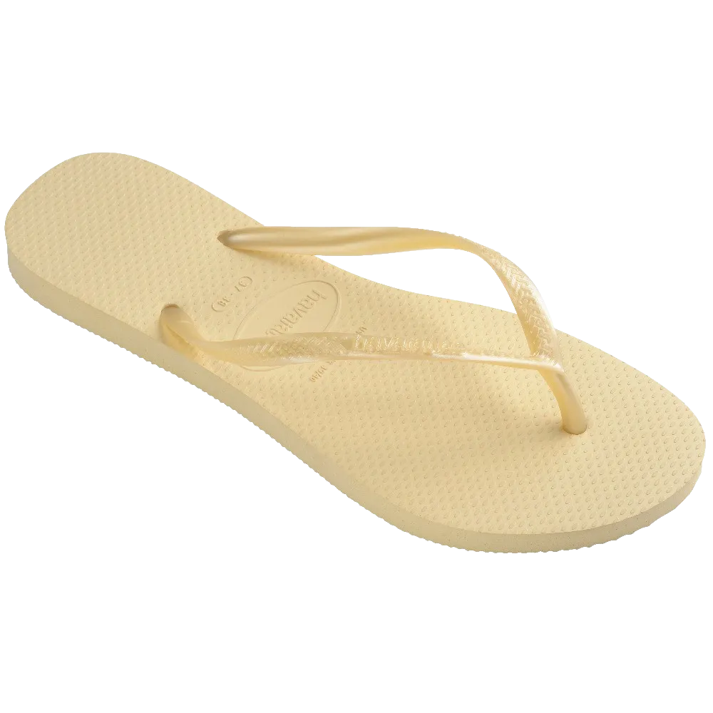 Slim Flip Flops in Buttercream