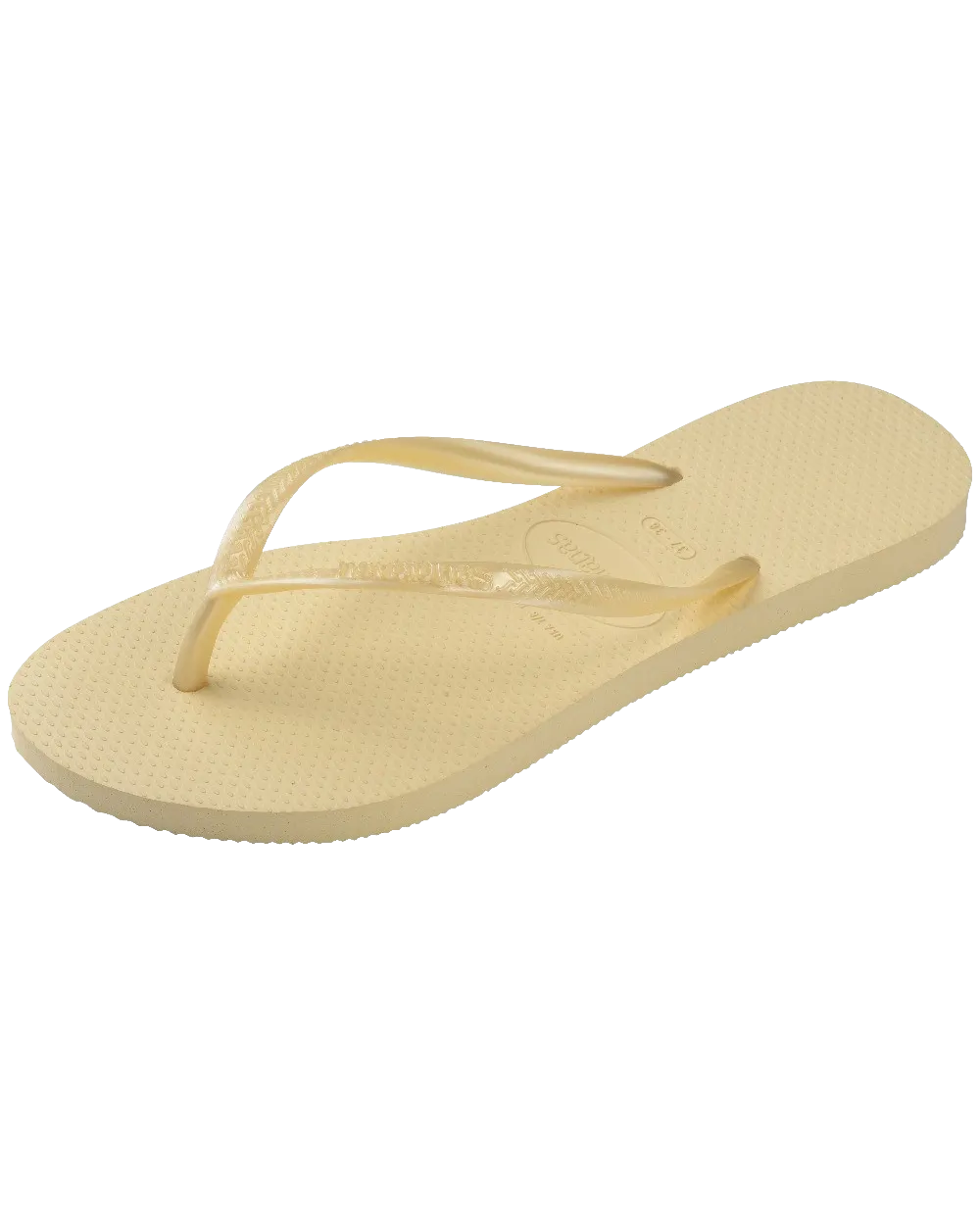 Slim Flip Flops in Buttercream