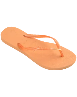 Slim Flip Flops in Peach