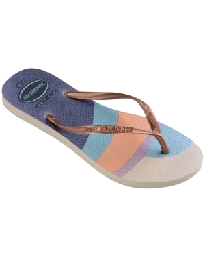 Slim Palette Glow Flip Flops in Beige