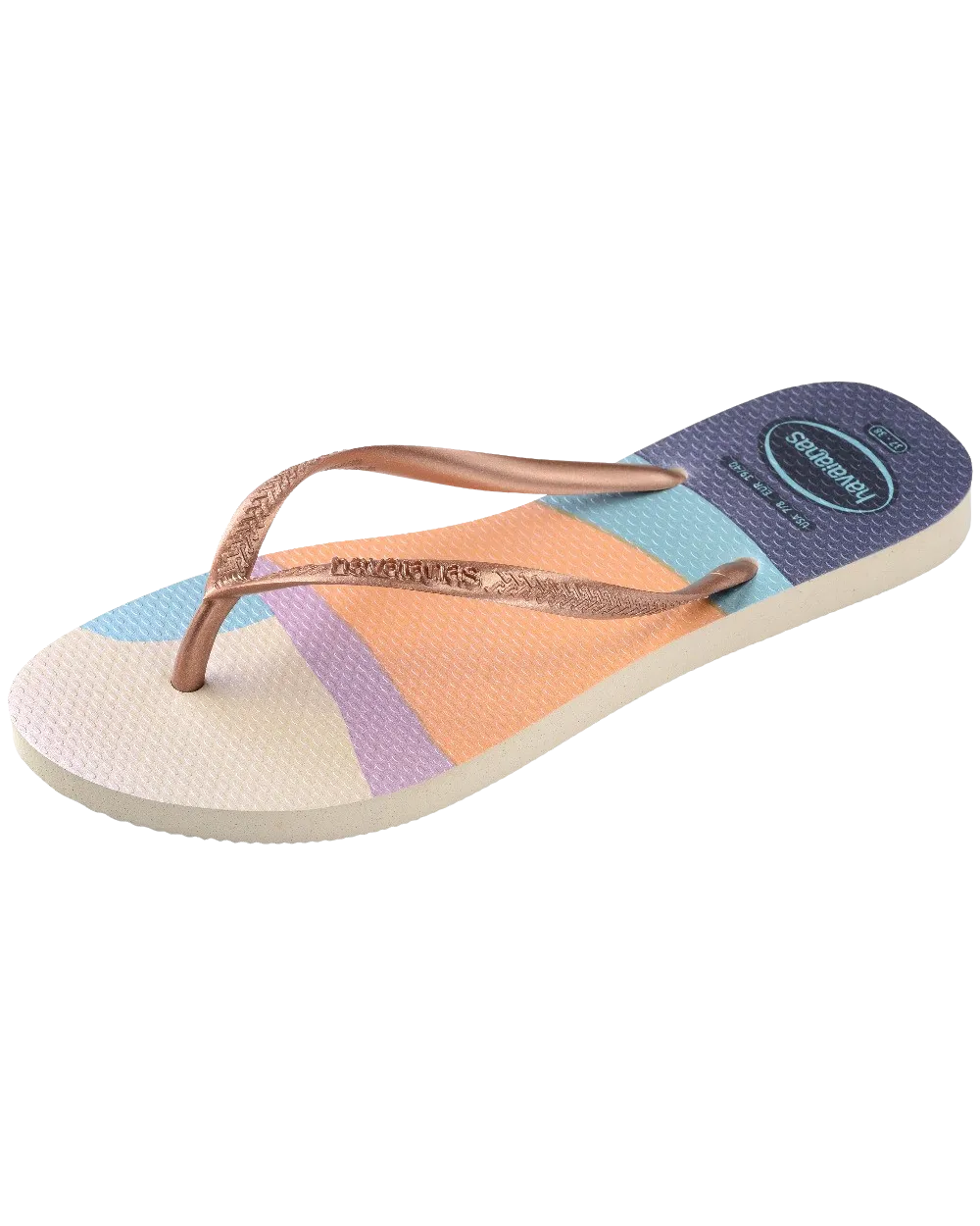 Slim Palette Glow Flip Flops in Beige