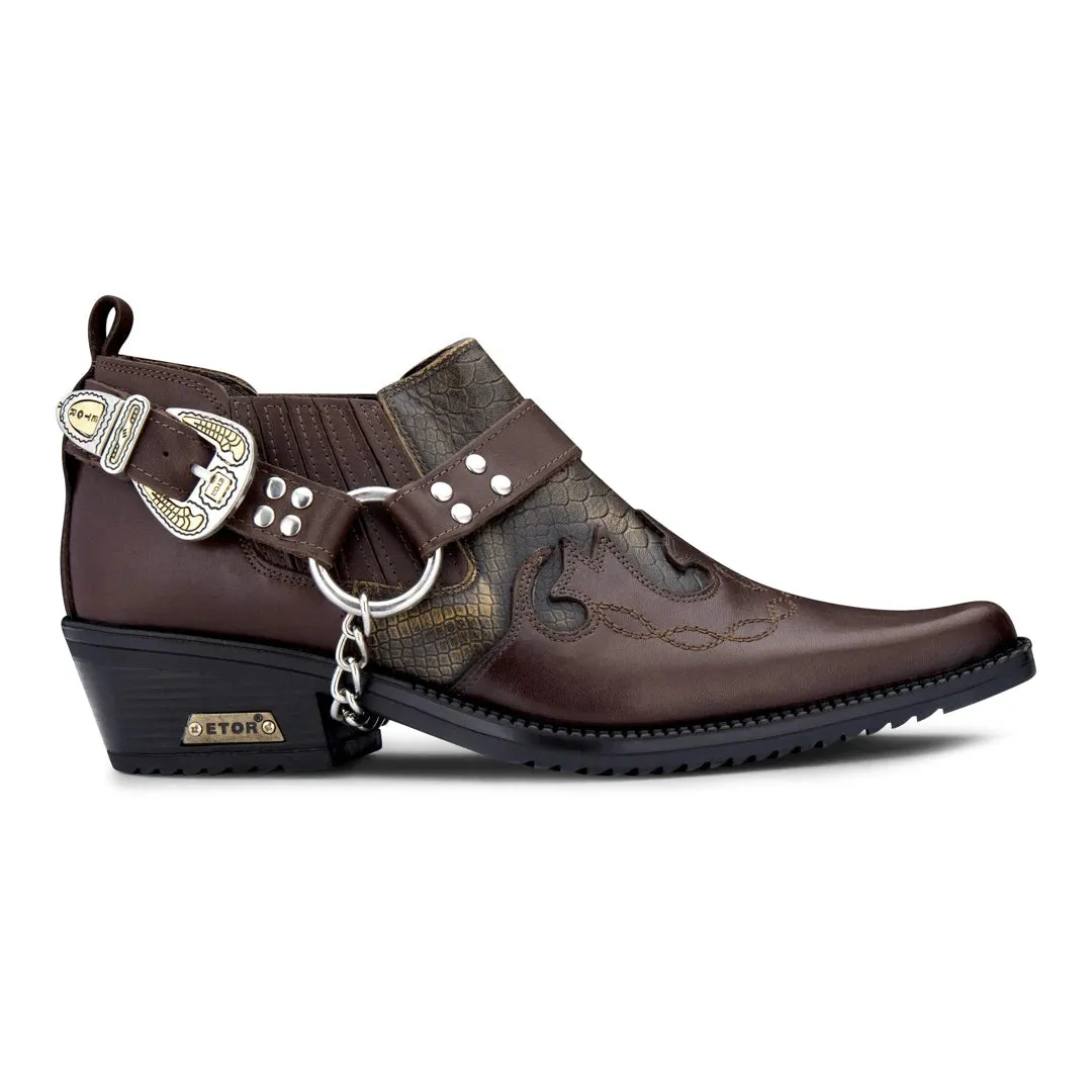 Snake Pattern Leather Wincklepicker Shoes