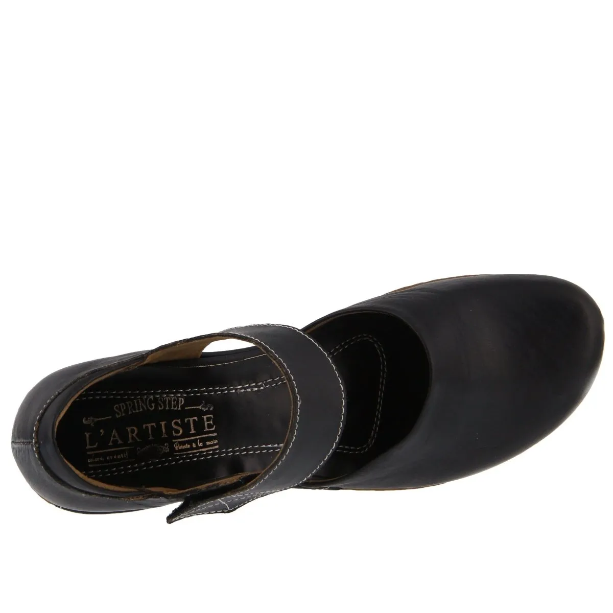 Spring Step Women's Gloss Black Leather