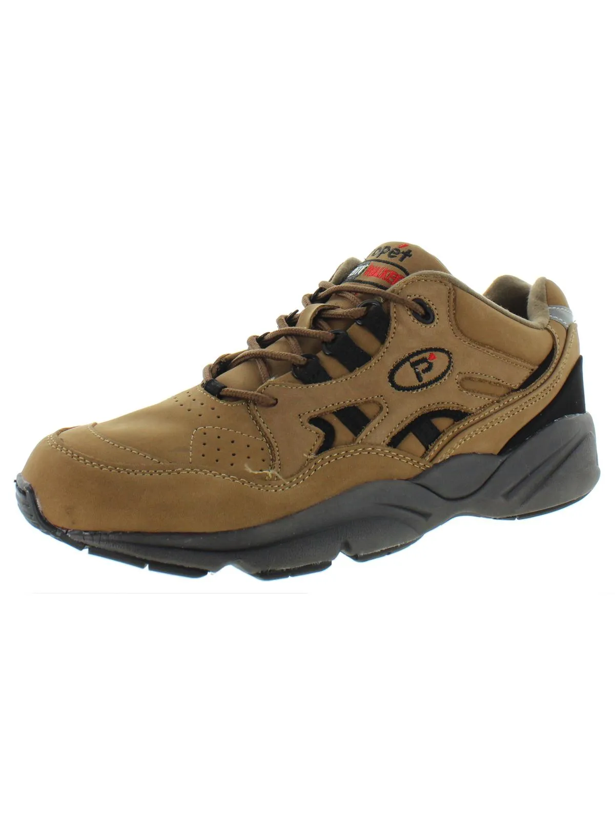 Stability Walker Mens Contrast Trim Athletic Walking Shoes
