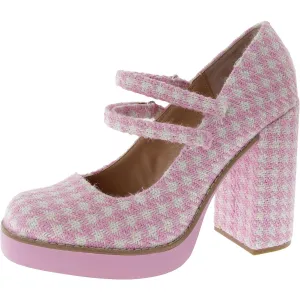 Twice Womens Patent Casual Block Heels