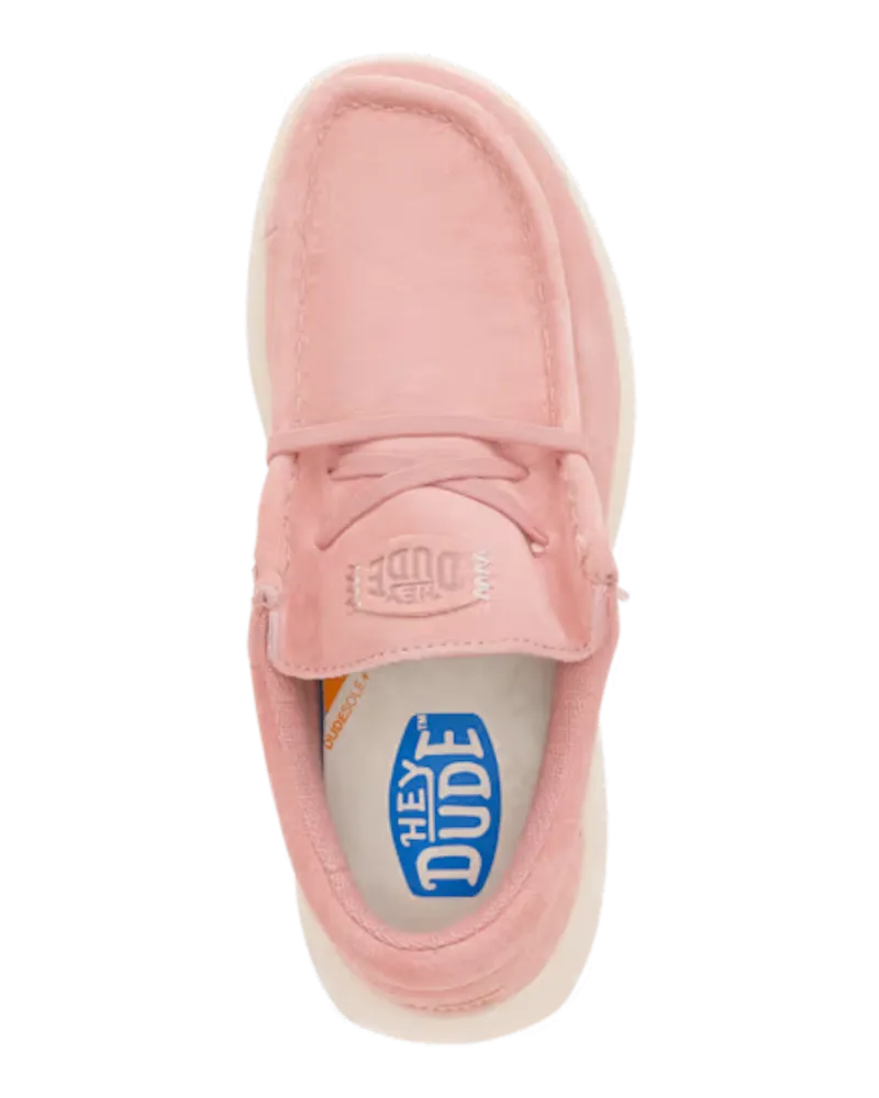 Wendy Comf Suede Shoes in Rose Pink & Whisper Pink