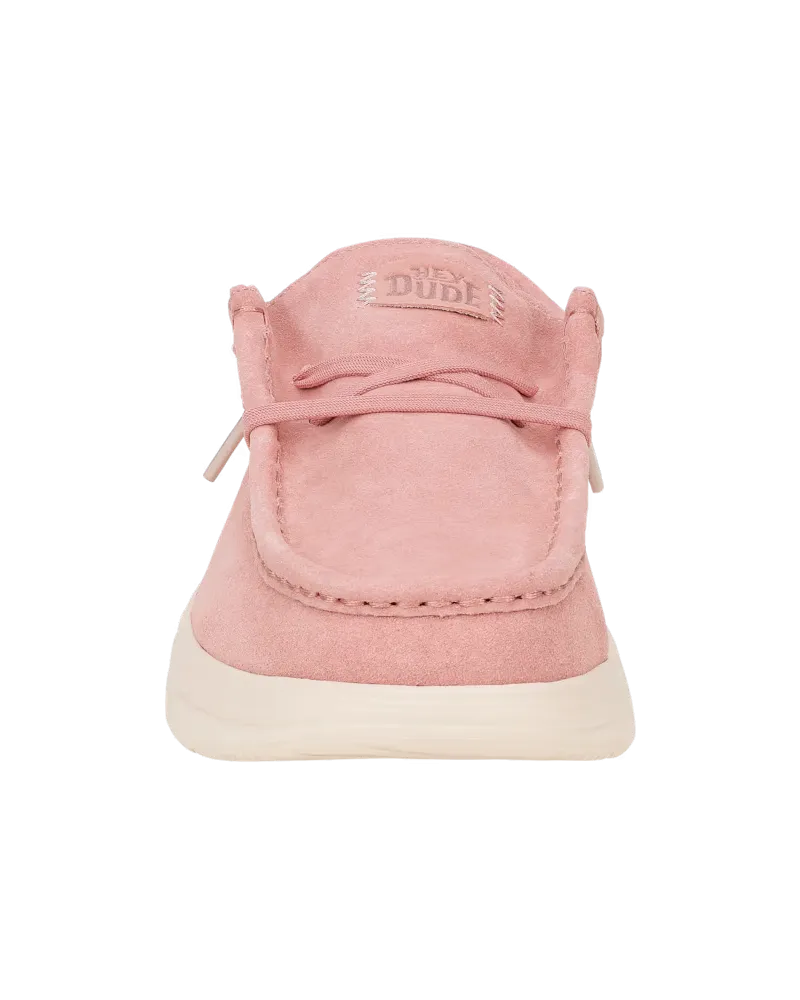 Wendy Comf Suede Shoes in Rose Pink & Whisper Pink