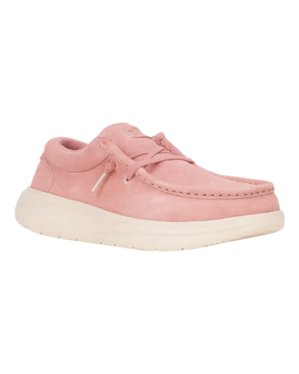 Wendy Comf Suede Shoes in Rose Pink & Whisper Pink