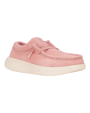 Wendy Comf Suede Shoes in Rose Pink & Whisper Pink