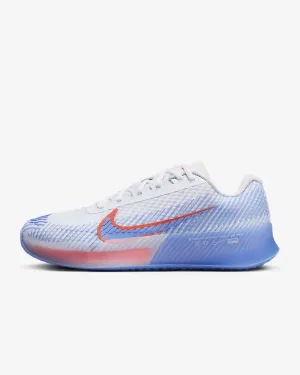 Women's Court Air Zoom Vapor 11 Hard Court Shoes In White/royal Pulse