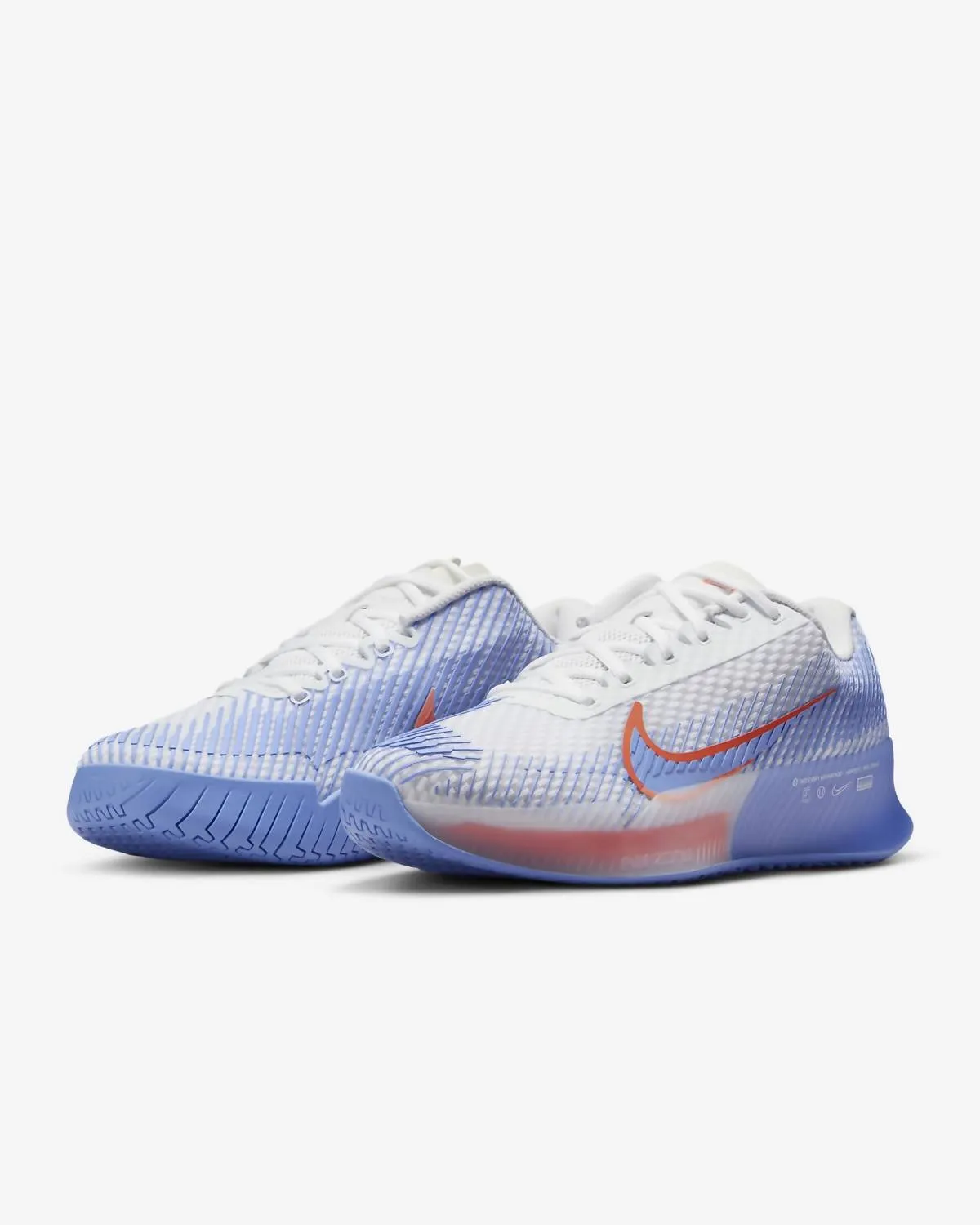 Women's Court Air Zoom Vapor 11 Hard Court Shoes In White/royal Pulse