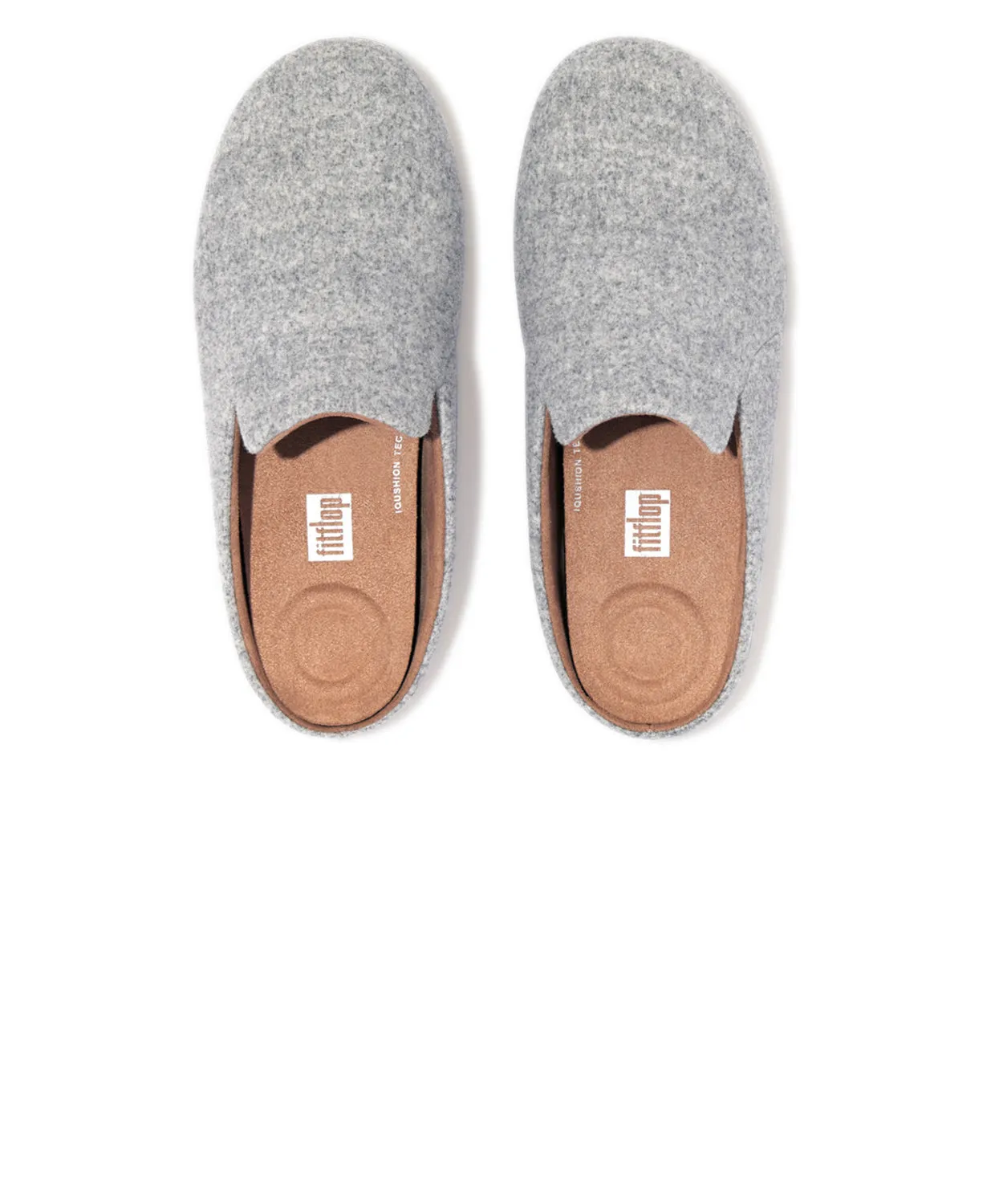Womens Fitflop Shoes FitFlop Chrissie II Haus Felt Slippers Grey