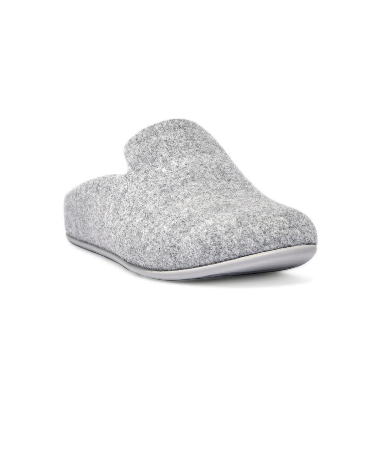 Womens Fitflop Shoes FitFlop Chrissie II Haus Felt Slippers Grey