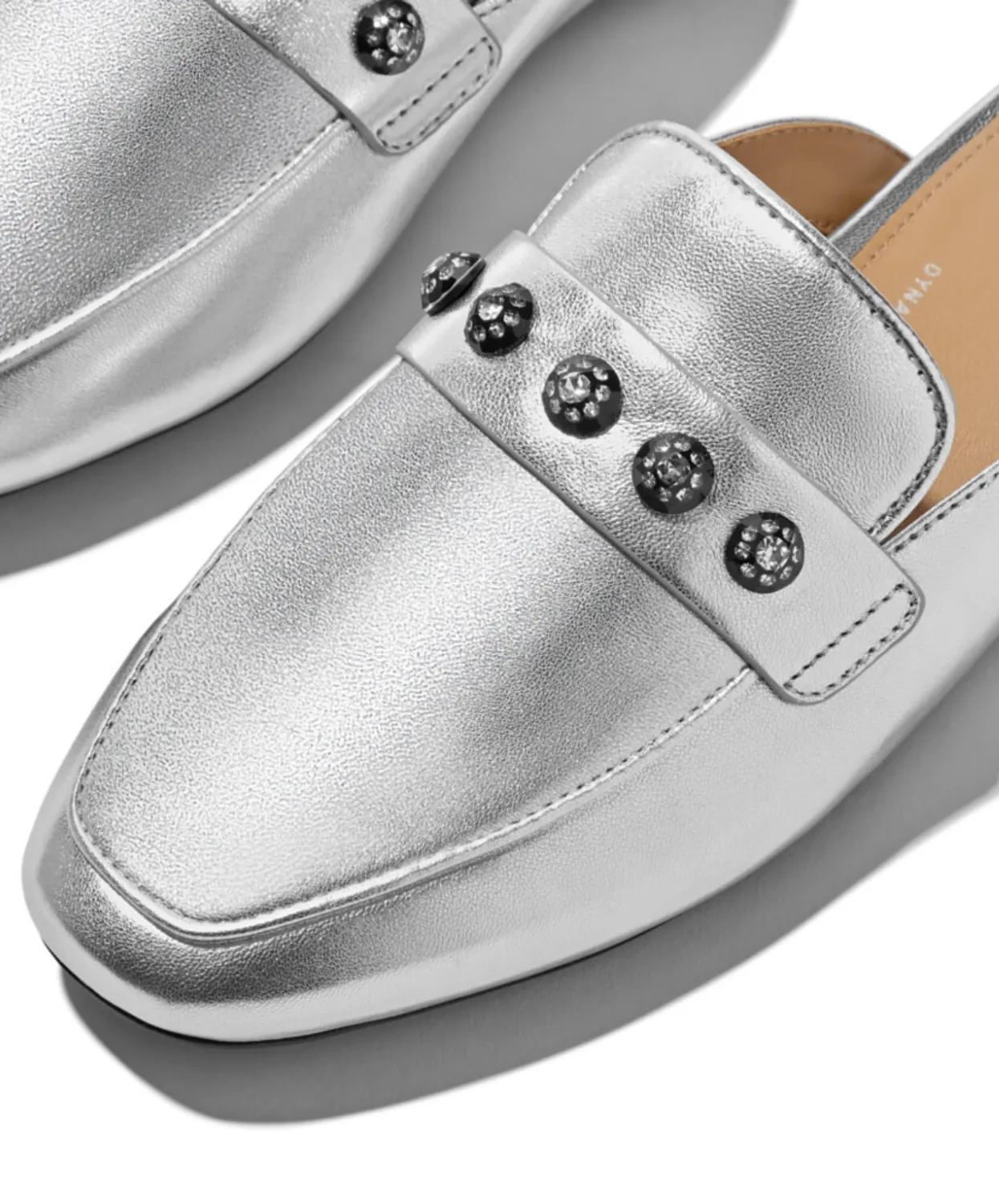 Womens Fitflop Shoes Fitflop Delicato Crystal Cluster Soft M/Leather Mules Silver