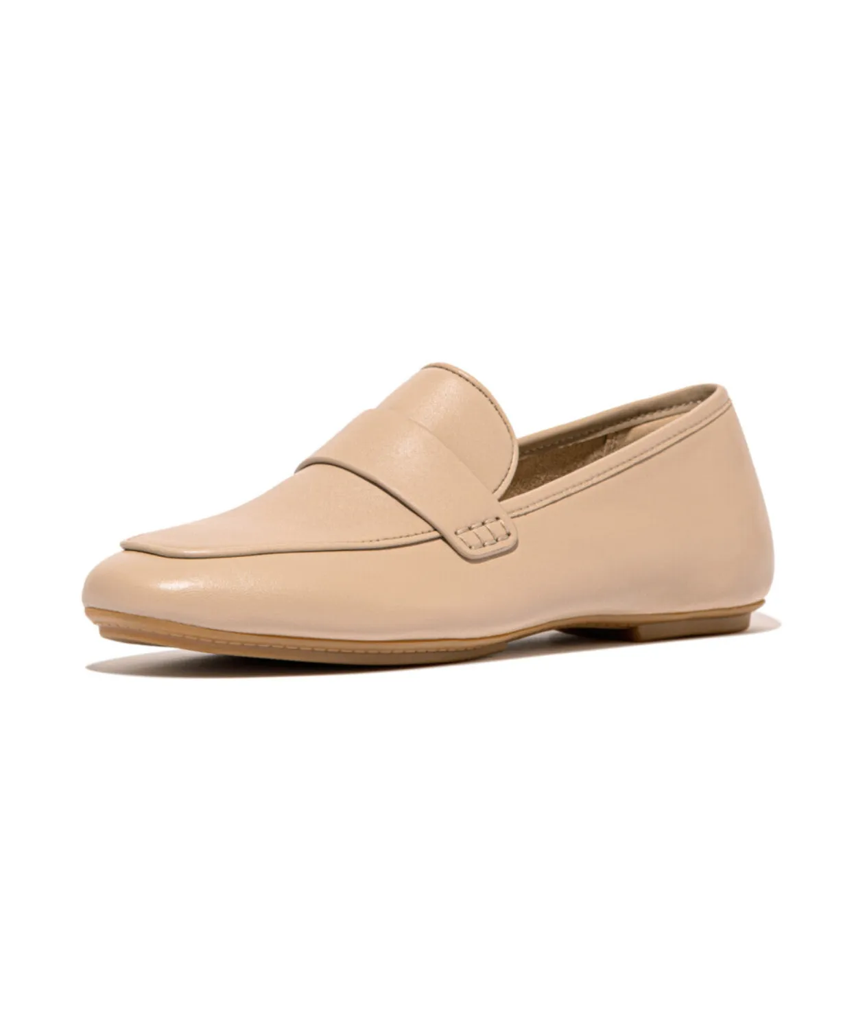 Womens Fitflop Shoes Fitflop Delicato Soft Leather Loafers Classic Beige