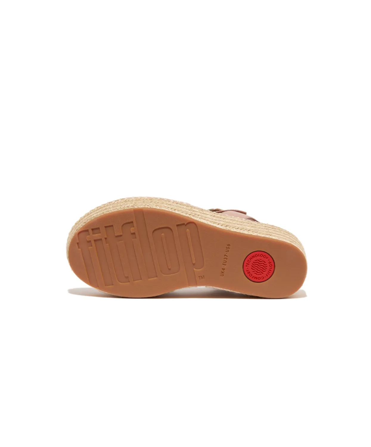 Womens Fitflop Shoes Fitflop Eloise Espadrille Leather Back Strap Wedge Sandals Beige Buff