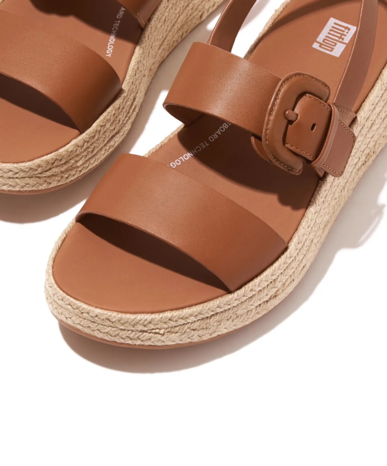 Womens Fitflop Shoes Fitflop F-Mode Espadrille Bucke L Flatform Sandals Tan