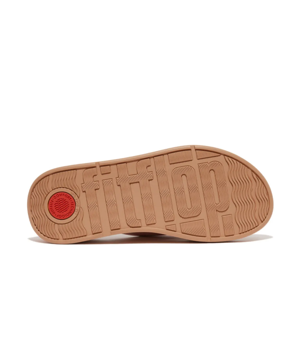 Womens Fitflop Shoes FitFlop F-Mode Leather Flatform Cross Slide Blush