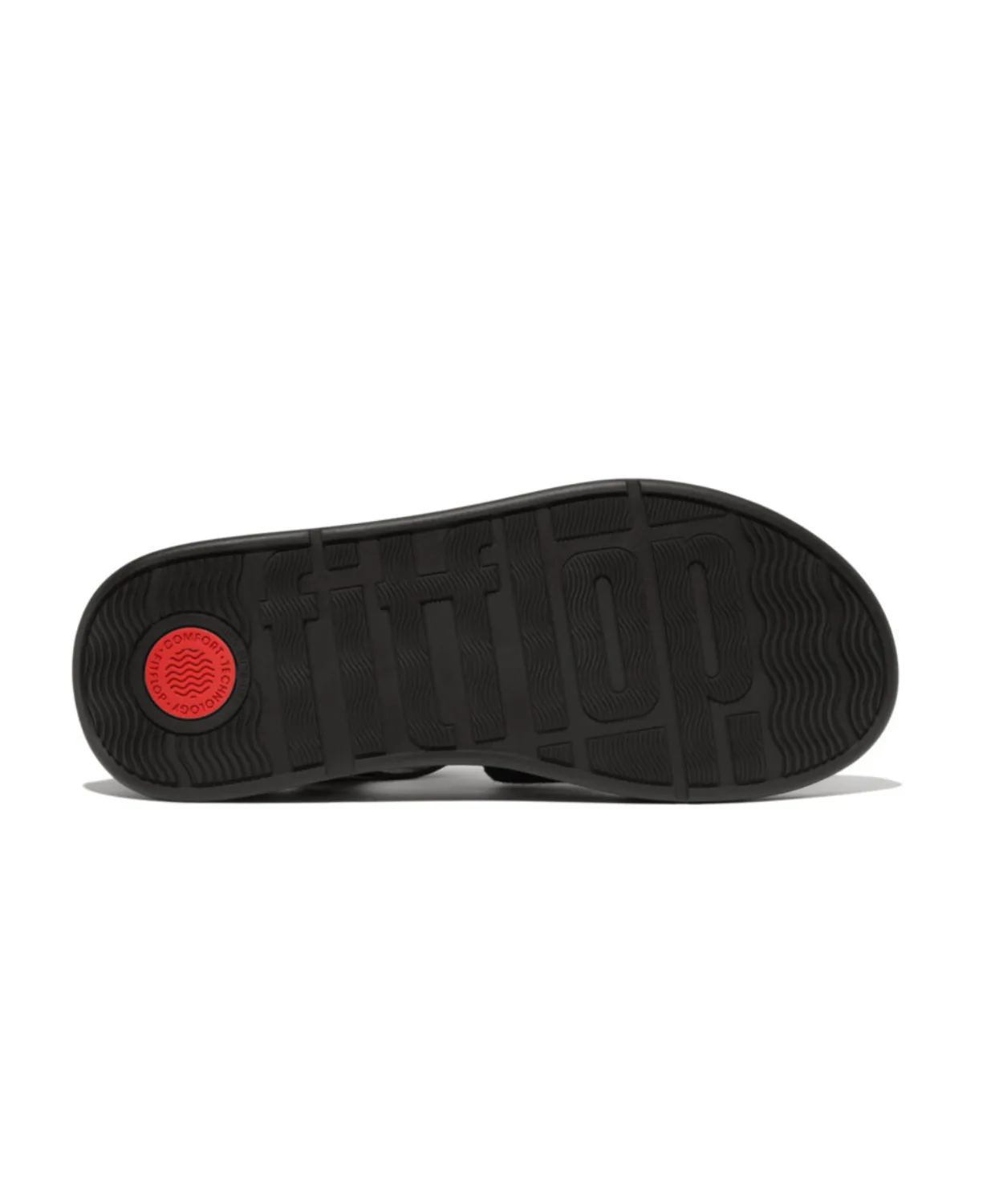 Womens Fitflop Shoes Fitflop F-Mode Leather/Webbing Flatform Fisherman Sandals Black
