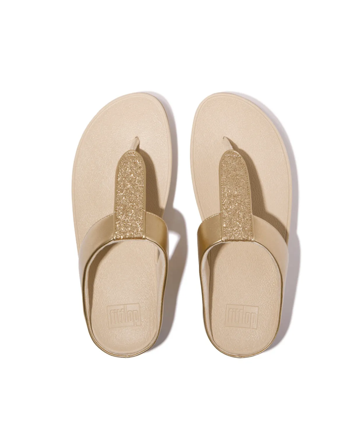 Womens Fitflop Shoes Fitflop Fino Glitterdust Metallic Toe-Post Sandals Platino