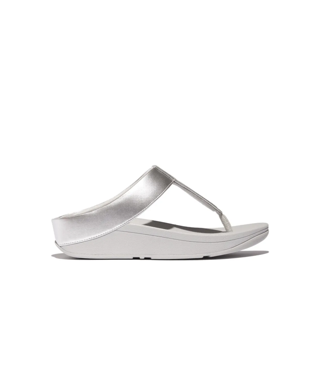 Womens Fitflop Shoes Fitflop Fino Glitterdust Metallic Toe Post Silver