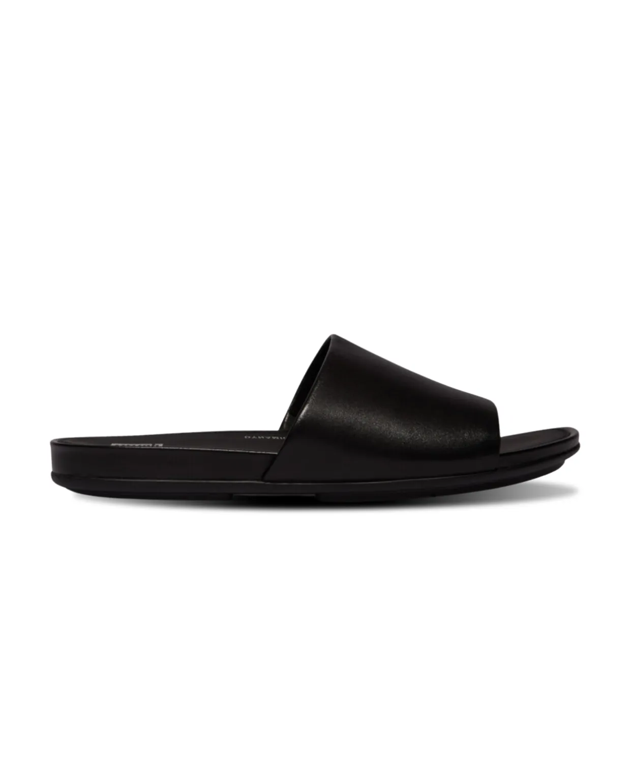 Womens Fitflop Shoes FitFlop Gracie Leather Pool Slides Black/Black