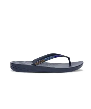 Womens Fitflop Shoes FitFlop iQushion Ombre Sparkle Thongs Navy